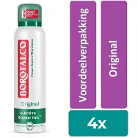Borotalco - Deodorant - Spray - Original - 150ml x 4