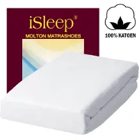 ISleep Molton matrasbeschermer - Wit - 60x120