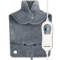 Auronic Warmtekussen - Elektrisch - Schouders en Rug - Wasbaar - Grijs