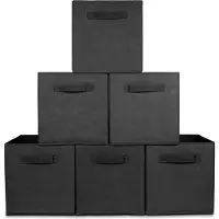 LifeGoods Kast Organizers - 6 Stuks - 20L - Textiel - Zwart