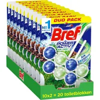 Bref Power Activ Toiletblok - Den - WC Blokjes Voordeelverpakking - 10 x 2 Stuks