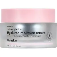 Hanskin Real Complexion Hyaluronic Moisture Cream Hyaluronzuur Moisturizer met niacinamide vitamine E Mydraterende lotion voor gevoelige en droge