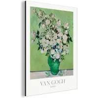MuchoWow Wanddecoratie Metaal - Aluminium Schilderij Industrieel - Van Gogh - Schilderij - Groen - Bloemen - 30x40 cm - Dibond - Foto op aluminium - Industriële muurdecoratie - Voor de woonkamer/slaapkamer