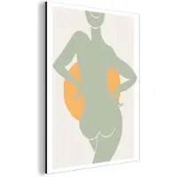 MuchoWow Wanddecoratie Metaal - Aluminium Schilderij Industrieel - Vrouw - Zon - Geel - Groen - Lichaam - 90x120 cm - Dibond - Foto op aluminium - Industriële muurdecoratie - Voor de woonkamer/slaapkamer