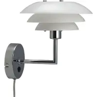 Dyberg Larsen Wandlampe , DL20, dimbare, Metallic, Woonkamer, Glas, Scandinavisch