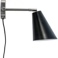 Dyberg Larsen Wandlampe , Oswald, Zwart, Woonkamer, Metaal, Designer