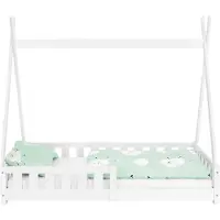 ECD-Germany Kinderbed Tipi | hout wit 168x86x150 cm kinderbedden | NADUVI