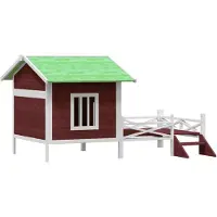 vidaXL Hondenhok 159x120x88,5 cm massief grenenhout mokkakleurig
