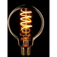 Eth Globe Spiral LED Filament - Ø 8 cm - E27 - 3 stappen dimbaar - 7W - 1800K - goud