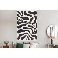 PosterMonkey Poster Bladeren - Plant - Pastel - Zwart - 120x180 cm XXL