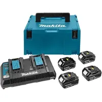Makita 197158-5 | LXT accuset 18V in Mbox (4x 5.0Ah BL1850 accu + DC18RD duolader) - 197158-5