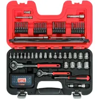Bahco SW91 | 91-delig Dopsleutelset 1/4" - 3/8" | SW91 - Met Scharnierende ratelkop