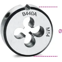 Beta Snijplaten, grove spoed, metrische draad, verchroomd staal 440A 14X2 - 004400114
