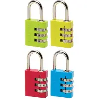 Masterlock 30mm - solid aluminium body - 24mm chrome plated steel shackle, 5mm di - 7630EURDCOL