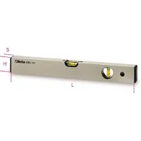 Beta Waterpassen vervaardigd geanodiseerd, geprofileerd aluminium, onbreekbare libellen nauwkeurigheid: 1mm/m 1696 800 - 016960008