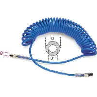 Beta Polyuretheen spiraalslang, 95 Shore, uittrekbaar tot 9 meter 1915B 8X12 - 019150012