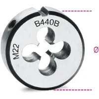 Beta Snijplaten, grove spoed, metrische draad, verchroomd staal 440B 24X3 - 004400128