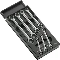 Facom module met 7 ratelringsleutels 12-kant 6 tot 19 mm - MOD.64J7