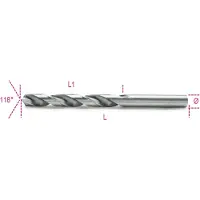 Beta Spiraalboren, korte uitvoering HSS volledig geslepen glimmende afwerking 412 11,50 - 004120154