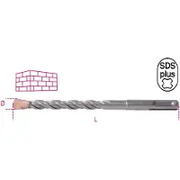 Beta Hamerboren met SDS-plus aansluiting, gefreesde schacht met hardmetalen snijplaten 419 8X460 - 004190042
