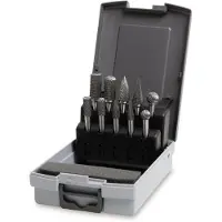 Beta 10-delige set conische frezen, vervaardigd uit hard metaal, kruissnede HM4 426MD/SP10 - 004260510