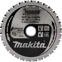 Makita Zaagblad ffcut 136x20x1,1 30T 0g - B-69303