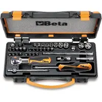 Beta 11 zeskant dopsleutels, 20 bits en 7 toebehoren in harde foam inleg, in metalen kist 900/C11HR - 009000980