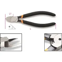Beta Zijkniptang, handgreep voorzien van twee laags anti-slip PVC' materiaal 1080D 45 - 010800045