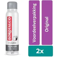 Borotalco Invisible spray - 2 stuks - voordeelverpakking