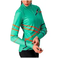 Castelli Diagonal Fz Long Sleeve Jersey Groen L Vrouw