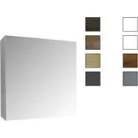 Sanicare Spiegelkast Qlassics Ambiance 60 cm. 1 dubbelzijdige spiegeldeur links schots-eiken