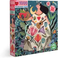 Eeboo : Piece and Love Mother Earth 1000 stukjes vierkante puzzel voor volwassenen Puzzel voor volwassenen en gezinnen Glanzende, stevige stukjes