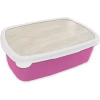MuchoWow Broodtrommel Roze - Lunchbox - Brooddoos - Marmer - Kalk - Zand - Textuur - 18x12x6 cm - Kinderen - Meisje