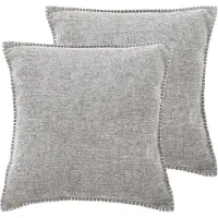 Tiseco Home Studio - Kussen DAMIAN (gevuld) - SET/2 - 100% polyester - Vierkant - 45x45 cm - Greycool
