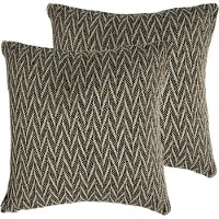 Tiseco Home Studio - Kussen (gevuld) ALPANA - SET/2 - 100% katoen - Vierkant - 45x45 cm - Zwart