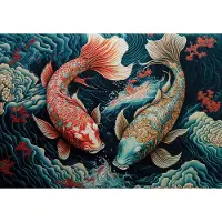 Consalnet Vliesbehang - Fotobehang - Koi - Karper - Koikarper - Vissen - Water - 104x70cm