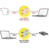 Roline USB3.2 Gen2x2 Kabel, C–C, M/M, 20Gbit/s, 240W, zwart, 1 m