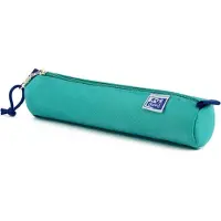 Oxford Etui - turqouise met elastiek - ronde pennenetui 22cm - etui jongens - etui meisjes