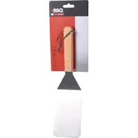 Massamarkt BBQ Barbecue Spatel 34cm Houten Handvat Bruin bruin Massamarkt Spatel voor de