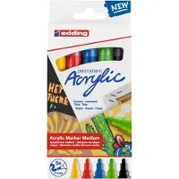 Edding Acrylic 5100-5-s Marker Pen 5 Units Veelkleurig Kinderen