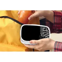 MuchoWow Broodtrommel Wit - Lunchbox - Brooddoos - Dieren - Zebra - Zwart - Wit - 18x12x6 cm - Volwassenen