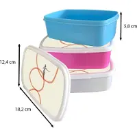 MuchoWow Broodtrommel Blauw - Lunchbox - Brooddoos - Liefde - Vintage - Koppel - Design - 18x12x6 cm - Kinderen - Jongen