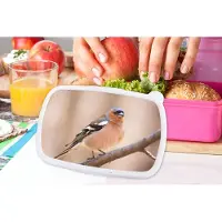 MuchoWow Broodtrommel Roze - Lunchbox - Brooddoos - Vogel - Dieren - Vink - 18x12x6 cm - Kinderen - Meisje