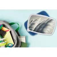 MuchoWow Broodtrommel Blauw - Lunchbox - Brooddoos - Pampasgras - Zwart - Wit - Natuur - 18x12x6 cm - Kinderen - Jongen
