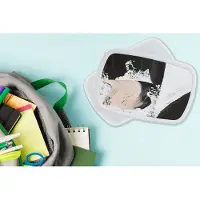 MuchoWow Broodtrommel Wit - Lunchbox - Brooddoos - Verf - Abstract - Design - 18x12x6 cm - Volwassenen