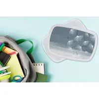 MuchoWow Broodtrommel Wit - Lunchbox - Brooddoos - Schilderij - Planten - Bladeren - Olieverf - 18x12x6 cm - Volwassenen