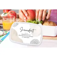 MuchoWow Broodtrommel Wit - Lunchbox - Brooddoos - Quotes - Snaccident definitie - Spreuken - Snaccident - Woordenboek - 18x12x6 cm - Volwassenen