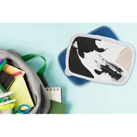 MuchoWow Broodtrommel Blauw - Lunchbox - Brooddoos - Verf - Design - Abstract - 18x12x6 cm - Kinderen - Jongen