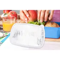 MuchoWow Broodtrommel Blauw - Lunchbox - Brooddoos - Acrylverf - Verf - Design - 18x12x6 cm - Kinderen - Jongen
