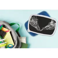 MuchoWow Broodtrommel Blauw - Lunchbox - Brooddoos - Dieren - Zwart - giraffe - Wit - Portret - 18x12x6 cm - Kinderen - Jongen